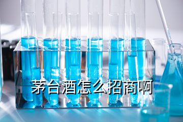 茅臺(tái)酒怎么招商啊