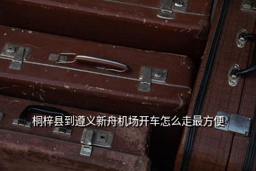 桐梓縣到遵義新舟機場開車怎么走最方便