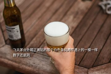 飛天茅臺外箱正面貼的那個白色條碼兩件酒上的一模一樣數(shù)字還是同