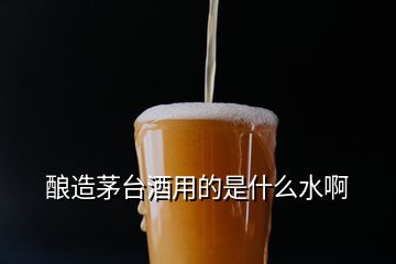 釀造茅臺酒用的是什么水啊