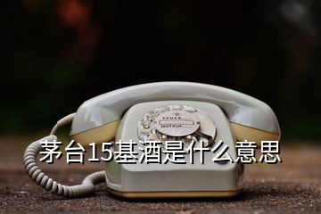 茅臺15基酒是什么意思