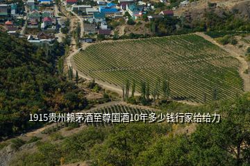 1915貴州賴茅酒至尊國(guó)酒10年多少錢行家給給力