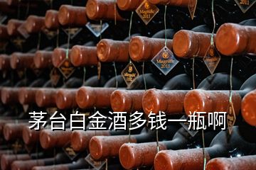 茅臺(tái)白金酒多錢一瓶啊