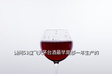 請問53度飛天茅臺酒最早是那一年生產(chǎn)的