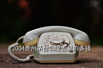 2004貴州茅臺(tái)53度五星的多錢