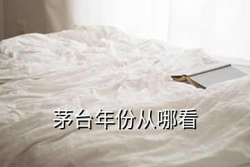 茅臺年份從哪看