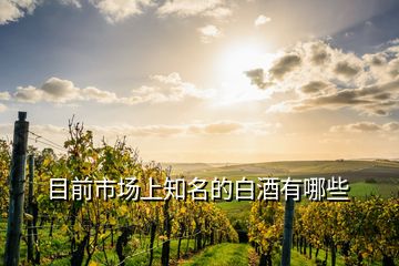 目前市場(chǎng)上知名的白酒有哪些