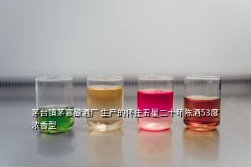 茅臺(tái)鎮(zhèn)茅宴釀酒廠 生產(chǎn)的懷莊五星二十年陳酒53度濃香型