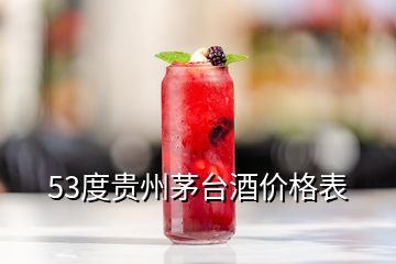 53度貴州茅臺酒價格表