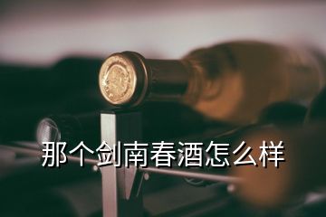 那個劍南春酒怎么樣