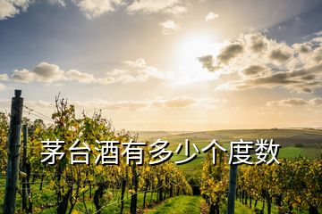 茅臺酒有多少個度數(shù)