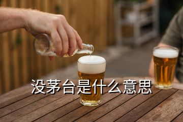 沒(méi)茅臺(tái)是什么意思