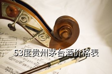 53度貴州茅臺酒價格表