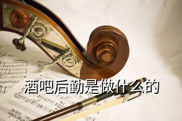 酒吧后勤是做什么的