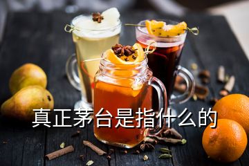 真正茅臺是指什么的