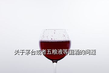 關(guān)于茅臺或者五糧液等國酒的問題