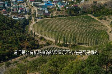 請(qǐng)問(wèn)茅臺(tái)有機(jī)碼查詢結(jié)果顯示不存在是否是假的