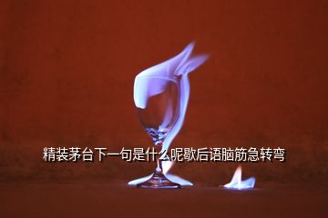 精裝茅臺下一句是什么呢歇后語腦筋急轉(zhuǎn)彎