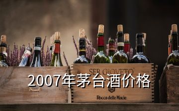 2007年茅臺酒價格