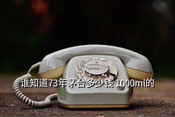 誰(shuí)知道73年茅臺(tái)多少錢 1000ml的