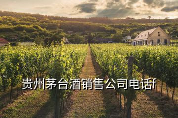 貴州茅臺(tái)酒銷售公司電話f