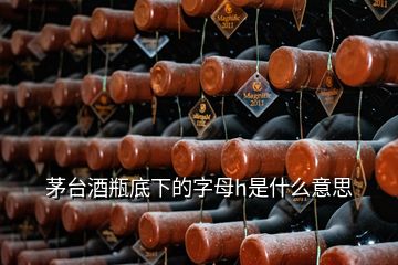 茅臺酒瓶底下的字母h是什么意思