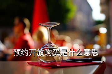 預(yù)約開(kāi)放購(gòu)買(mǎi)是什么意思