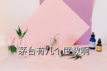 茅臺有幾個度數(shù)啊