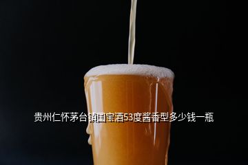 貴州仁懷茅臺(tái)鎮(zhèn)國(guó)寶酒53度醬香型多少錢(qián)一瓶