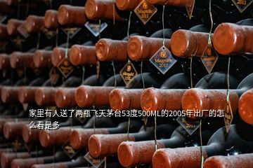 家里有人送了兩瓶飛天茅臺53度500ML的2005年出廠的怎么看是多