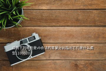 說(shuō)明下列哪些是vb合法的常量分別指出它們是什么類(lèi)型1100020