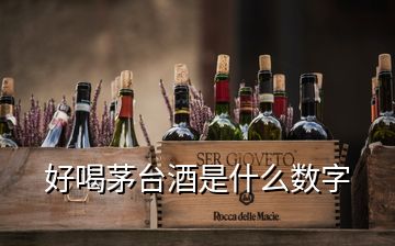 好喝茅臺酒是什么數(shù)字