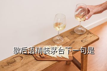 歇后語(yǔ)精裝茅臺(tái)下一句是