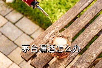 茅臺(tái)漏酒怎么辦