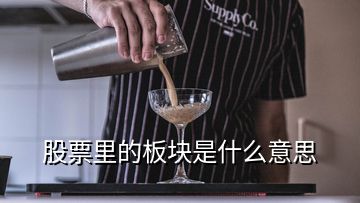 股票里的板塊是什么意思