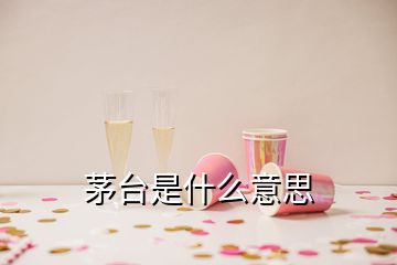 茅臺(tái)是什么意思