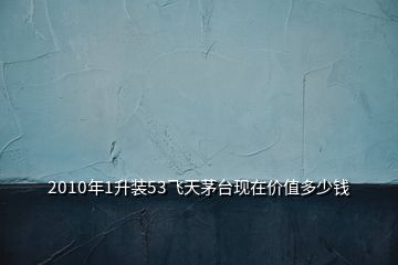 2010年1升裝53飛天茅臺現(xiàn)在價值多少錢