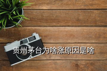 貴州茅臺為啥漲原因是啥