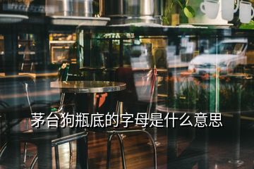 茅臺(tái)狗瓶底的字母是什么意思