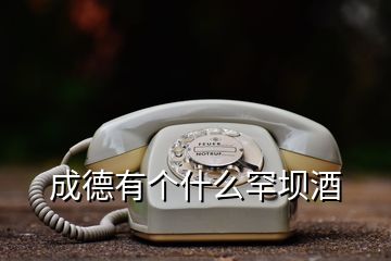 成德有個(gè)什么罕壩酒