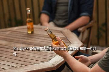 苦心膏沐不論貲富貴人生各有時出自哪里惟有知情一片月曾