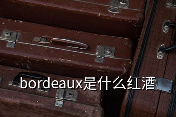 bordeaux是什么紅酒