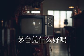 茅臺兌什么好喝