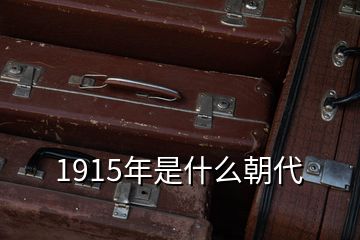 1915年是什么朝代