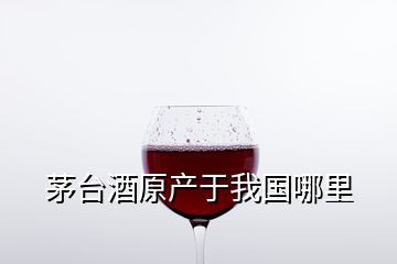 茅臺酒原產(chǎn)于我國哪里