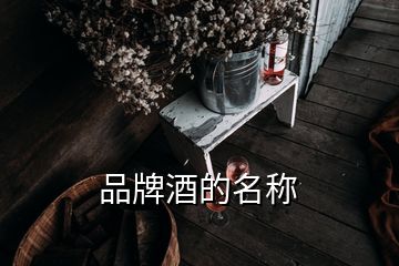 品牌酒的名稱