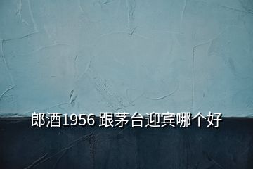 郎酒1956 跟茅臺(tái)迎賓哪個(gè)好