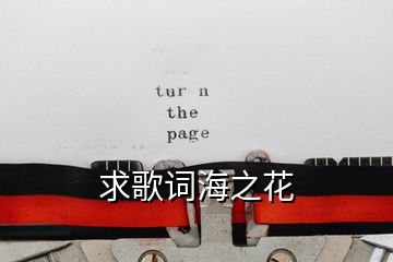 求歌詞海之花