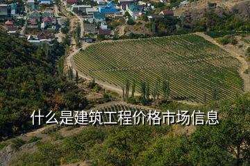 什么是建筑工程價格市場信息