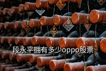 段永平擁有多少oppo股票